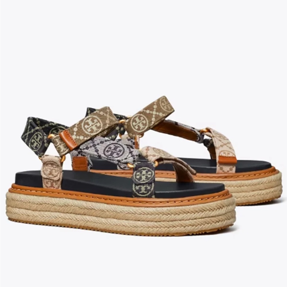 Tory Burch T Monogram Rope Sport Sandal